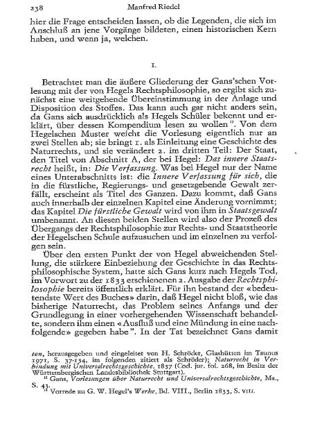 Eduard Gans als Schüler Hegels. - Hegel.net