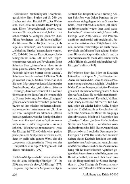 Sonderdruck: Bernd A. Laska Der Stachel Stirner - LSR