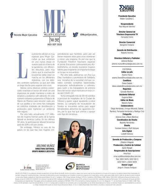 Revista Mujer Ejecutiva Septiembre 2020