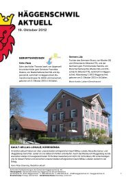 19. Oktober 2012 - Häggenschwil