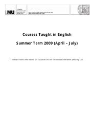 Course Catalogue English Courses Summer Term 2009 - Office of ...