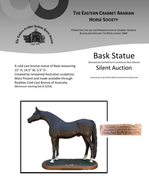 ECAHS 2020 Silent Auction Catalog