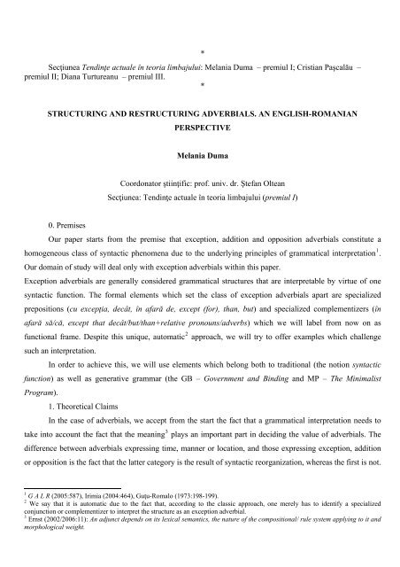 Dimensiuni ale limbajului n context carceral