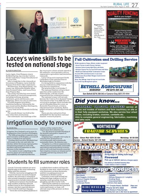 North Canterbury News: August 06, 2020