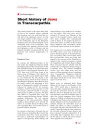 Short history of Jews in Transcarpathia - kukuruz.ch