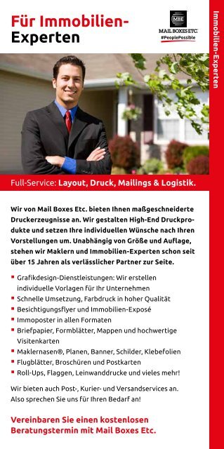 Layout, Druck, Mailings & Logistik für Immobilien-Experten