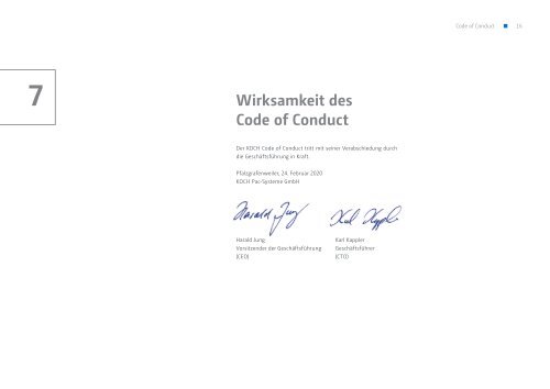 KOCH Code of Conduct DE