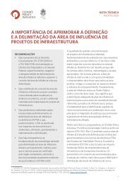 A importância de aprimorar a definição e a delimitação da Área de Influência de projetos de infraestrutura