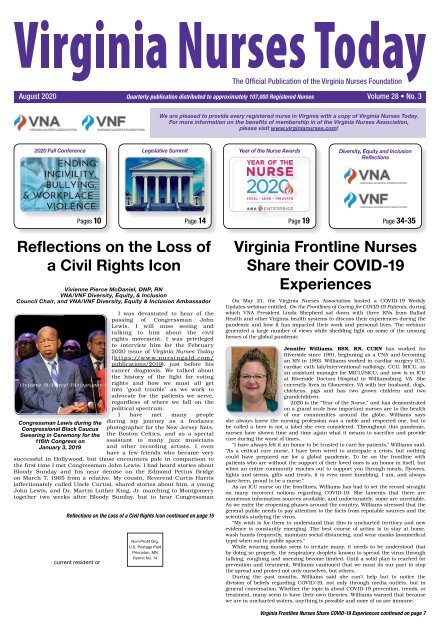 Virginia Nurses Today - August 2020
