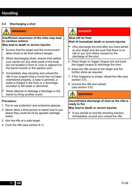 Operating and Safety Instructions - Sauer