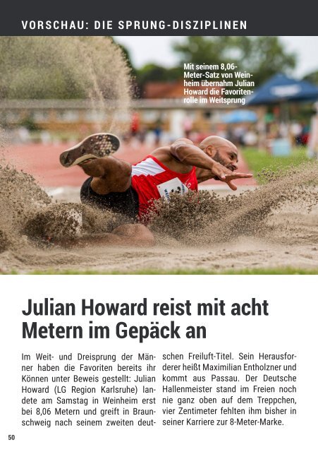 Das Programm zu den 120. Deutschen Leichtathletik-Meisterschaften in Braunschweig