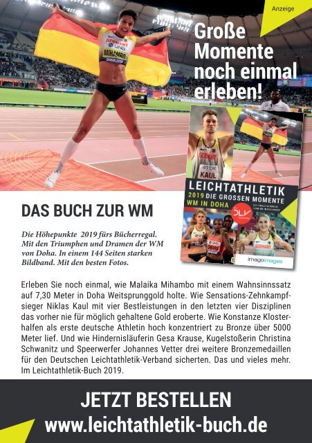 Das Programm zu den 120. Deutschen Leichtathletik-Meisterschaften in Braunschweig