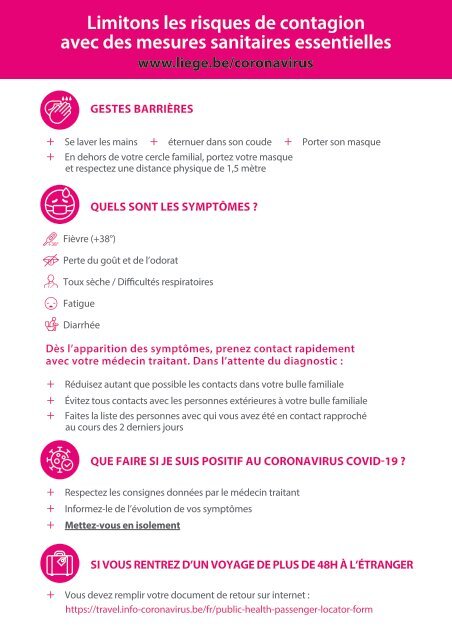 Conseils Covid-19 Rebond