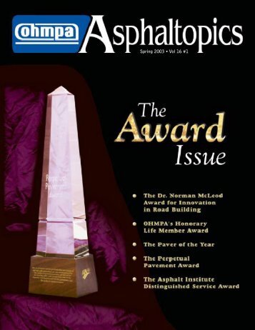 ASPHALTopics | Spring 2003 | VOL 16 | NO 1