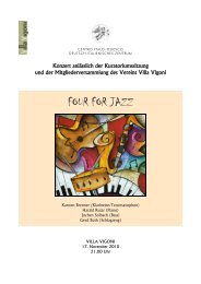 FOUR FOR JAZZ - Villa Vigoni