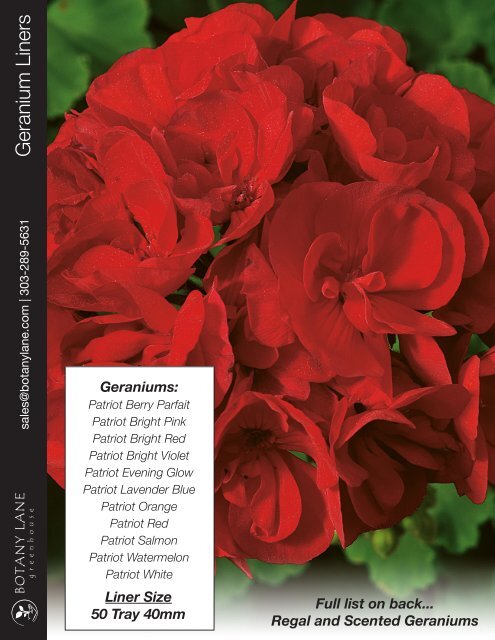 Geranium Liners