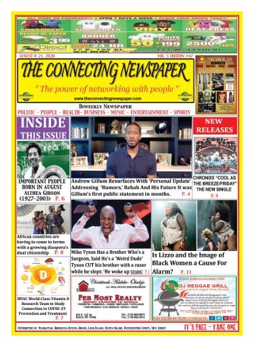  AUGUST 8-21, 2020 THE CONNECTING NEWSPAPER