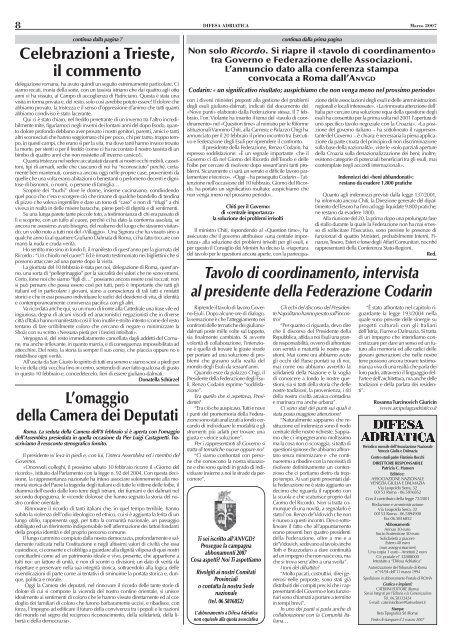 Il numero di Marzo 2007 - Associazione Nazionale Venezia Giulia e ...