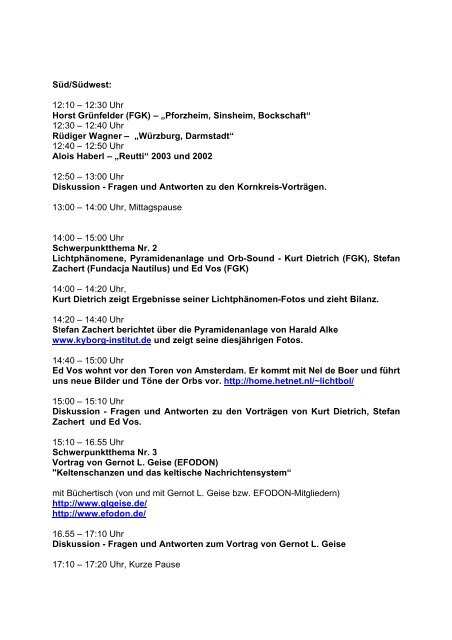 Programm der FGK–Hauptversammlung am 22. und 23. November ...