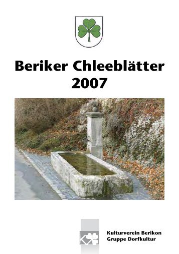Beriker Chleeblätter 2007 - Kulturverein Berikon