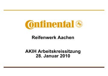 Reifenwerk Aachen Produktions - (FIR) an der