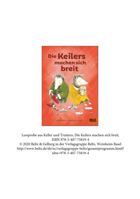 Leseprobe "Die Keilers machen sich breit"