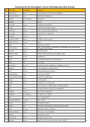 Participant list, EU China Mayors' Forum, 19-20 September 2012 ...