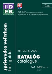 KATALÓG catalogue - IDEB – MEDZINÁRODNÝ VEĽTRH ...