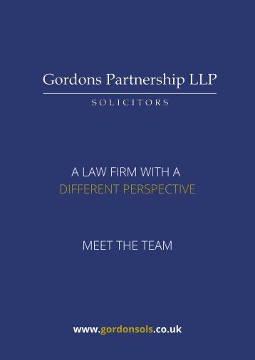 Gordons Partnership -  Meet The Team