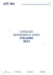CATALOGO NEWSWIRES & VIDEO ITALIANO 2012 - ATCNA.net