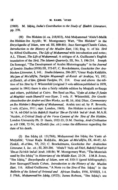 THE BEGINNING OF MUSLIM HISTORICAL RESEARCH*