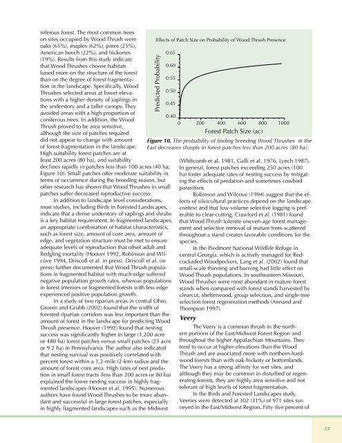 A Land Manager's Guide to Improving Habitat for Forest Thrushes