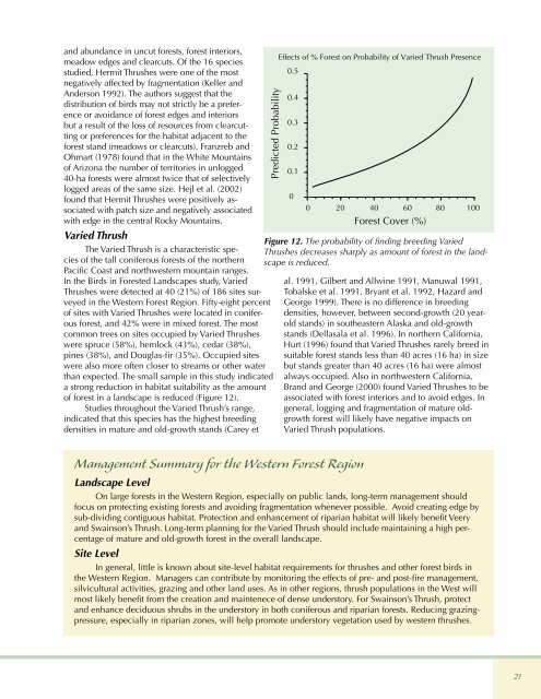 A Land Manager's Guide to Improving Habitat for Forest Thrushes