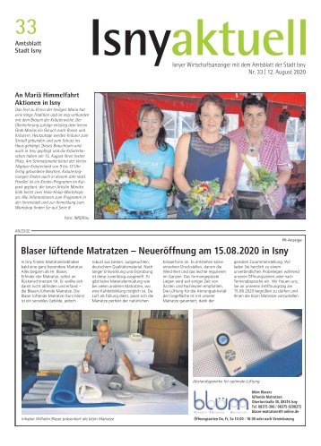 Isny Aktuell 12.08.2020