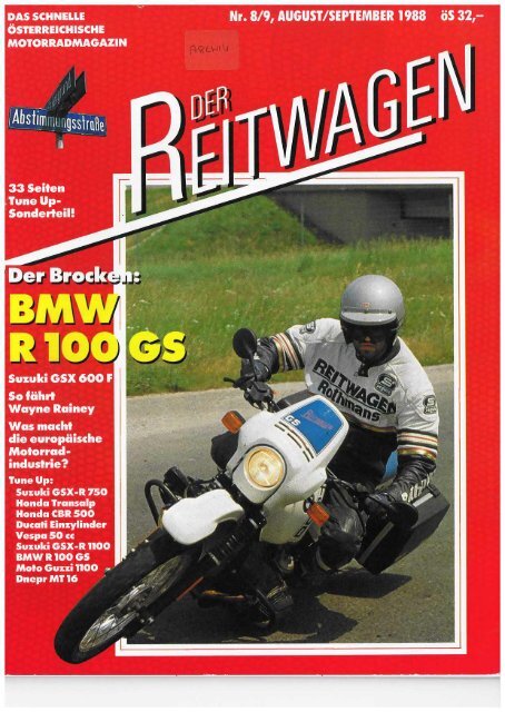 Der Reitwagen August/September 1988 - Motorradreporter