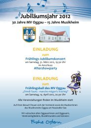 Schwerpunkt: Programm: Frühlingsball des MV Oggau - Musikverein ...