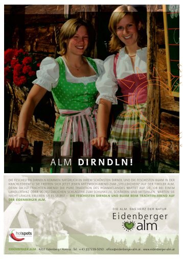 DIRNDLN! - Eidenberger Alm