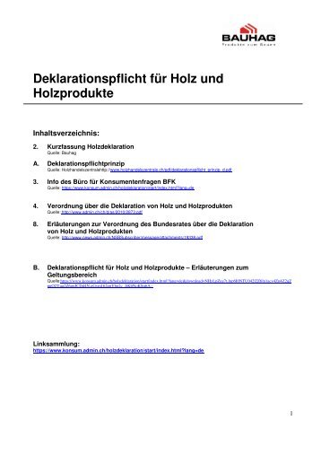 Deklarationspflicht für Holz und Holzprodukte - Bauhag