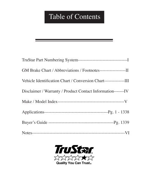 Table of Contents - Maritime Automotive Warehouse
