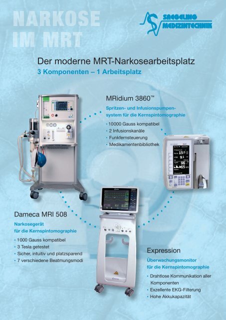 MRT Narkosegerät Dameca MRI 508 - Saegeling