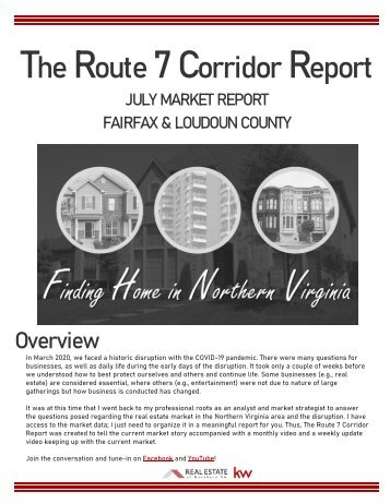2020-07 -- Real Estate of Northern Virginia - The Route 7 Corridor Report - July 2020 - Real Estate Market Trends - Michele Hudnall