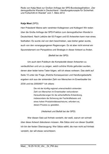 Rede von Katja Mast zur Großen Anfrage der SPD ...