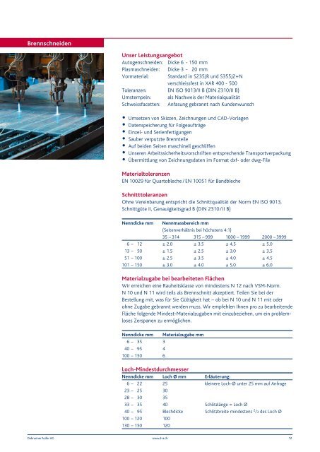 Dienstleistungen für Stahl und Metalle (pdf/1.79MB - Debrunner Acifer