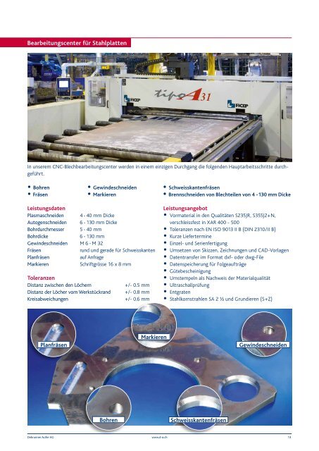 Dienstleistungen für Stahl und Metalle (pdf/1.79MB - Debrunner Acifer