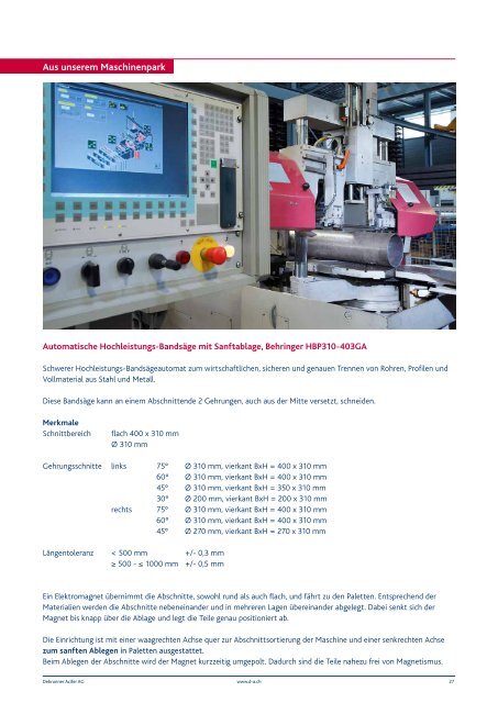 Dienstleistungen für Stahl und Metalle (pdf/1.79MB - Debrunner Acifer