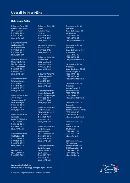 Dienstleistungen für Stahl und Metalle (pdf/1.79MB - Debrunner Acifer