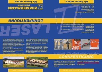 Lohnfertigung - Zimmermann Stalltechnik GmbH