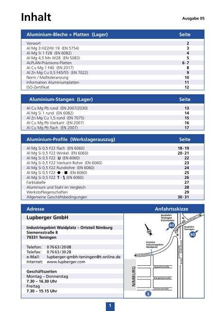 Aluminium und Stahl im Vergleich - Lupberger GmbH & Co KG