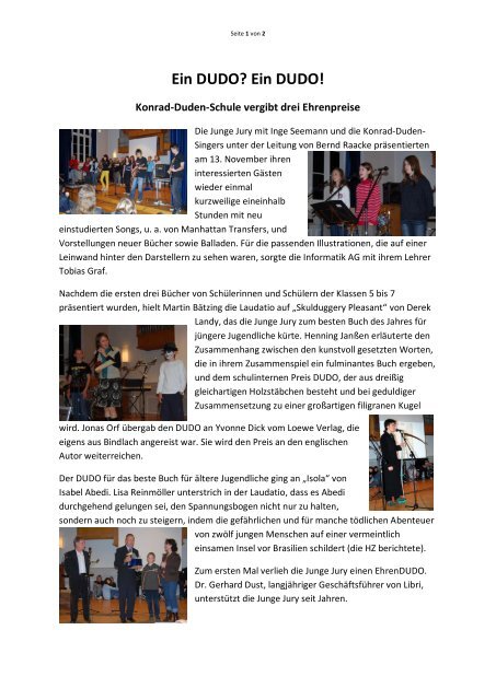 Zum Ersten Mal Duden