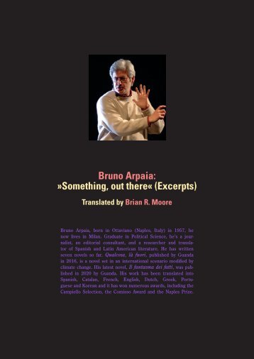 Bruno Arpaia: »Something, out there« 